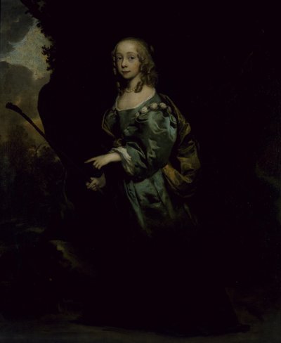 Portrét mladé dívky v zeleném (olej na plátně) od Peter Lely