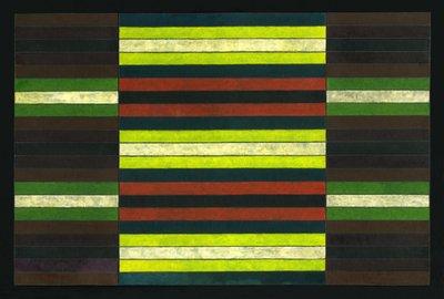 STRIPED TRIPTYCH č. 6, 2003, (MALBA) od Peter McClure