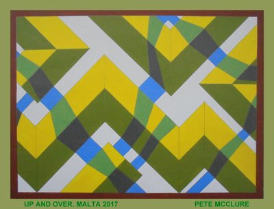 NAHORU A DOLŮ, 2017, AKRYL NA PAPÍŘE od Peter McClure
