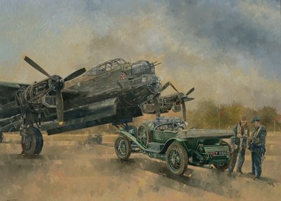 Lancaster a Bentley, 2000 (olej na plátně) od Peter Miller