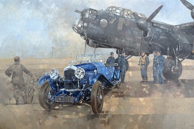Able Mable and the Blue Lagonda (olej na plátně) od Peter Miller