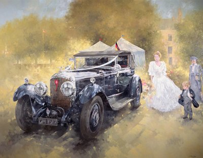 Bentley a nevěsta (olej na plátně) od Peter Miller