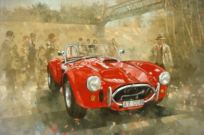 Kobra v Brooklands (olej na plátně) od Peter Miller