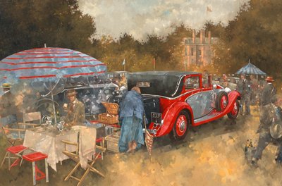 Piknik v Althorp (olej na plátně) od Peter Miller