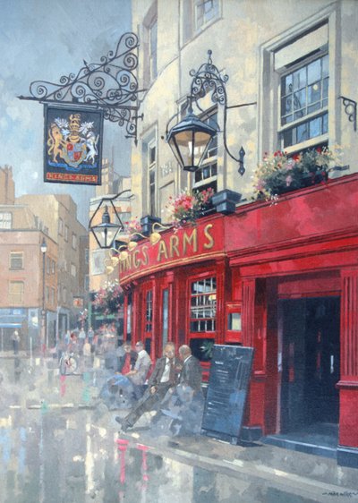 The Kings Arms, Shepherd Market, Londýn (olej na plátně) od Peter Miller