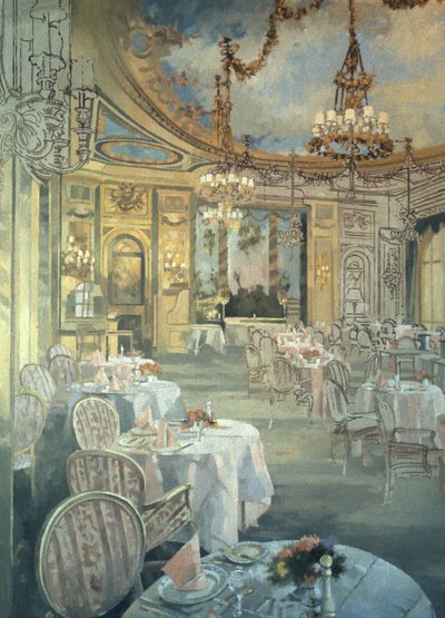 Restaurace Ritz (olej na plátně) od Peter Miller