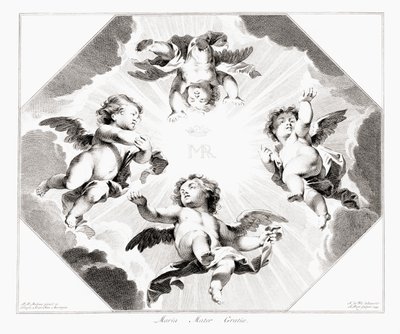 Čtyři dětští andělé oslavující Pannu Marii. od Peter Paul (after) Rubens