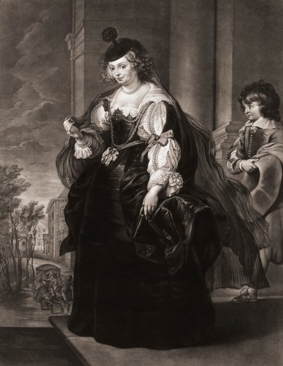 Helena Fourmentová nebo Helene Fourmentová. Portrét. od Peter Paul (after) Rubens