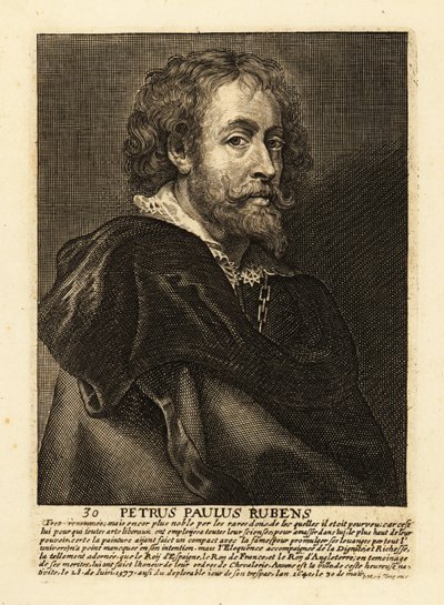 Portrét sira Petera Paula Rubense, vlámského umělce a diplomata od Peter Paul (after) Rubens