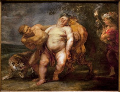Silene opilá. Obraz doprovodu Pierra Paula Rubense (1577-1640), olej na dřevě, polovina 17. století. Muzeum výtvarných umění v Angers. od Peter Paul (circle of) Rubens