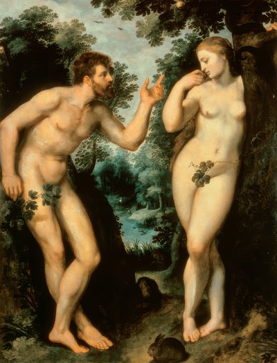 Adam a Eva pod stromem poznání od Peter Paul Rubens