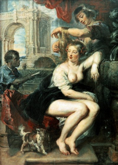 Batšeba u fontány, kolem roku 1635 (olej na plátně) od Peter Paul Rubens