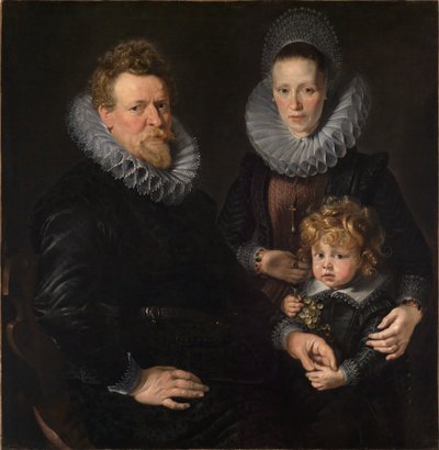 Portrét bruselského zlatníka Roberta Staese, jeho manželky Anny a jejich syna Alberta od Peter Paul Rubens