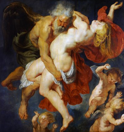 Boreas Abducts Oreithya, cca 1620 (olej na panelu) od Peter Paul Rubens