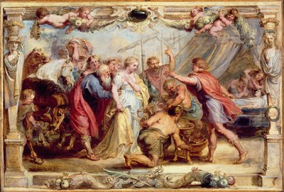 Briseis Dána zpět Achilleovi, 16301631 od Peter Paul Rubens