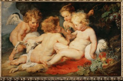 Dítě se svatým Janem a dvěma anděly od Peter Paul Rubens