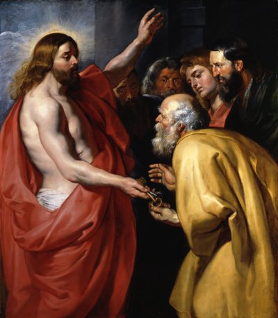 Kristus předává svatému Petrovi nebeské klíče od Peter Paul Rubens
