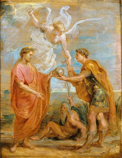 Konstantius jmenuje Konstantina svým nástupcem od Peter Paul Rubens