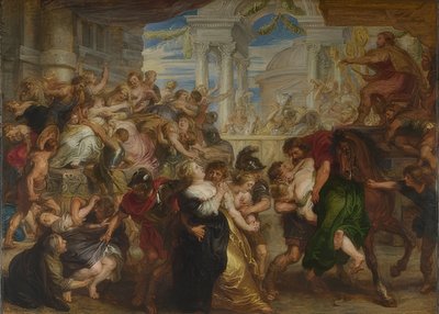 Loupež sabinských žen. Kolem 1635-40 od Peter Paul Rubens