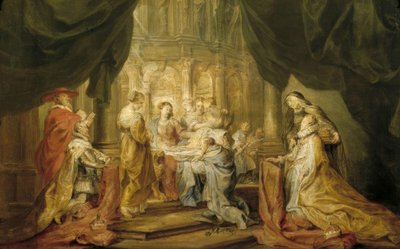 Svatý. Ildefonso obdrží ornát od Peter Paul Rubens