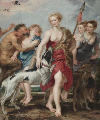 Diana a její nymfy odjíždějí na lov, kolem roku 1615 od Peter Paul Rubens