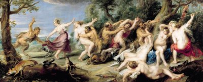 Diana a její nymfy překvapeni fauny, 1638-40 od Peter Paul Rubens