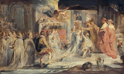 Korunovace královny (skica k cyklu Medici) od Peter Paul Rubens