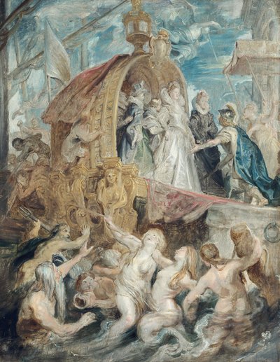 Přistání v Marseille (skica k cyklu o rodu Medici) od Peter Paul Rubens
