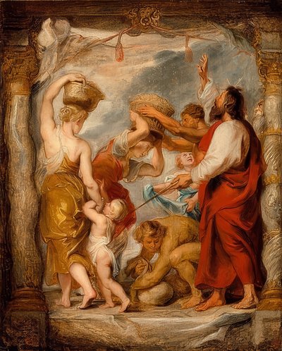 Die Mannalese. Um 1626-27 od Peter Paul Rubens