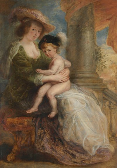 Helene Fourment se svým prvorozeným synem Fransem od Peter Paul Rubens