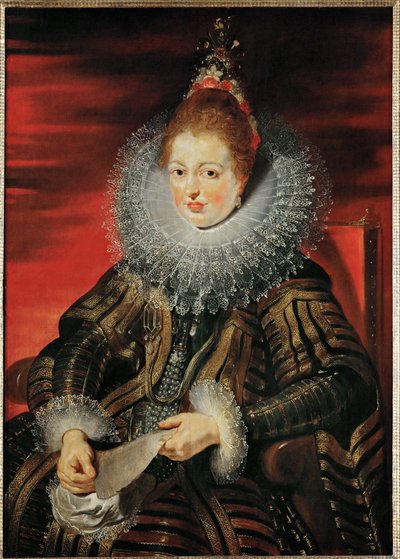 Infantka Isabella Clara Eugenia, asi 1613-15 (olej na dřevě) od Peter Paul Rubens
