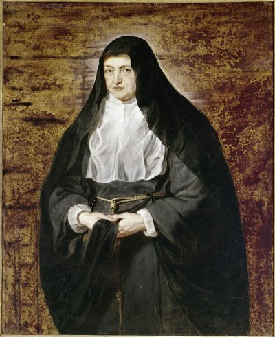 Infante Isabella Španělská oblečená jako řeholnice Řádu klarisek (olej na plátně od Peter Paul Rubens
