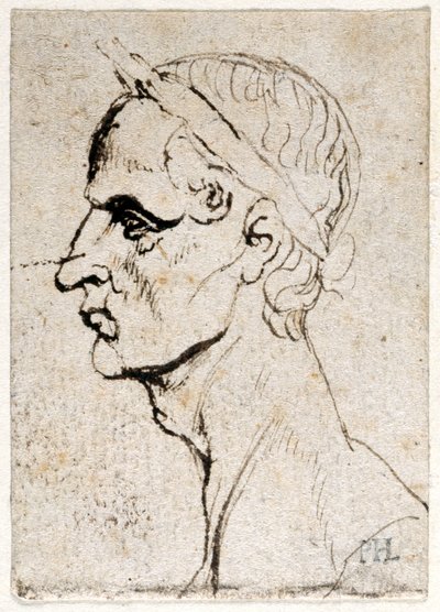 Julius Caesar, z deseti kreseb osmi z prvních dvanácti Caesarů, po medailích Giovanniho da Cavina (pero a inkoust na papíře) od Peter Paul Rubens