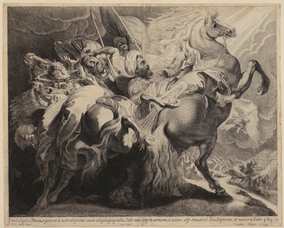Král Asyrské říše, Sanherib, spadl z koně od Peter Paul Rubens