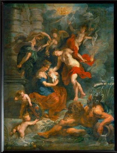 Narození královny Marie Medicejské ve Florencii 26. dubna 1573 ... od Peter Paul Rubens