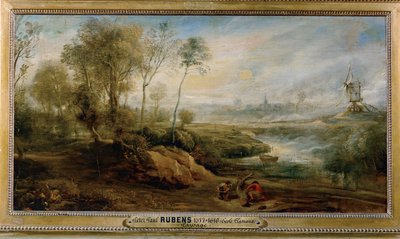 Krajina s ptáčníkem (malba na dřevě) od Peter Paul Rubens