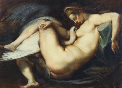 Leda a labuť (olej na panelu) od Peter Paul Rubens