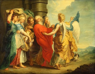 Lot opouští se svými dcerami Sodomu od Peter Paul Rubens
