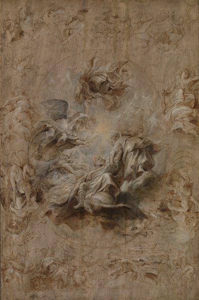 Vícenásobný náčrt stropu hodovního domu od Peter Paul Rubens