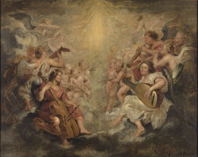 Andělé, kteří tvoří hudbu od Peter Paul Rubens