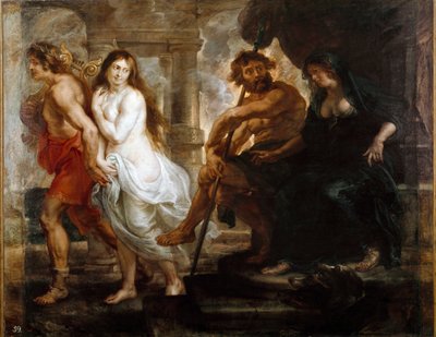 Obraz Orphee a Eurydiky od Petera Paula (Pierre-Paul) Rubense (nebo Petra Pavla nebo Petruse Pauluse) (1577-1640) 1636 Rozm. 194x245 cm Madrid, Musee du Prado od Peter Paul Rubens