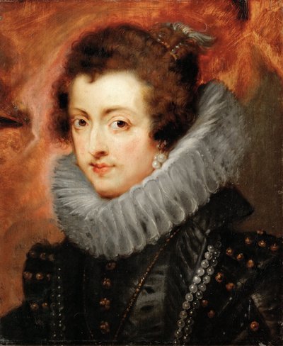 Portrét Alžběty Francouzské (1602-1644), manželky španělské královny - Pieter Paul Rubens (1577-1640). Olej na dřevě, c. 1629. Rozměr : 48,5x40,5 cm. Uměleckohistorické muzeum, Vienne od Peter Paul Rubens