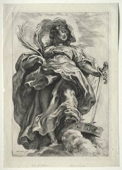 Svatá Kateřina v oblacích od Peter Paul Rubens