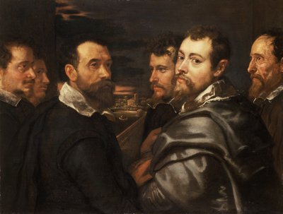 Autoportrét v kruhu přátel z Mantovy, cca 1604 od Peter Paul Rubens