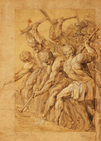 Vojáci ničí most, od Peter Paul Rubens