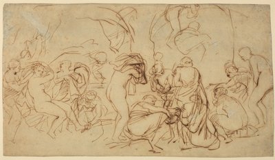 Studie k "Dianině lázni" (recto) od Peter Paul Rubens
