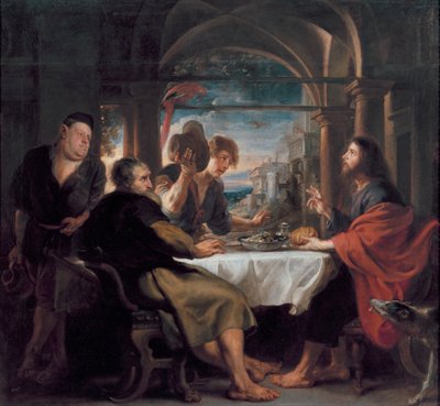 Večeře v Emauzích, kolem roku 1638 (olej na plátně) od Peter Paul Rubens