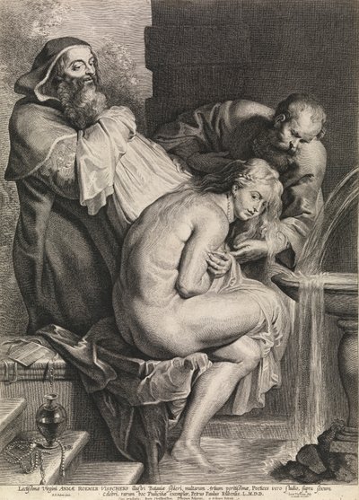 Suzanne and the Old Men (rytina) od Peter Paul Rubens