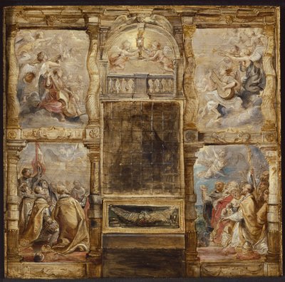 Klanění Eucharistie, kolem 1626 od Peter Paul Rubens