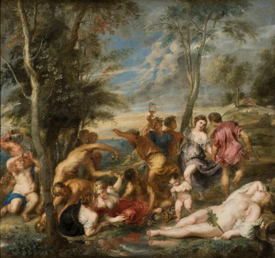 The Andrians, c.1635 (olej na plátně) od Peter Paul Rubens